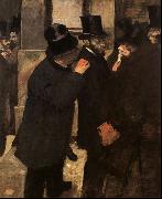 Edgar Degas At the Stock Exchange oil painting